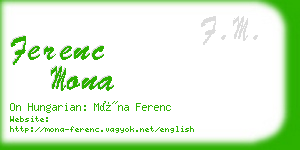ferenc mona business card